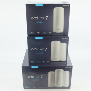 Netgear Orbi 870 Series Wi-Fi 7 Tri-Band Mesh Router / Satellite System RBE87x