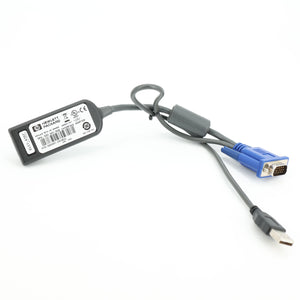 HP KVM USB VGA to RJ45 Ethernet Interface Adapter Cable 396633-001 / 520-341-509