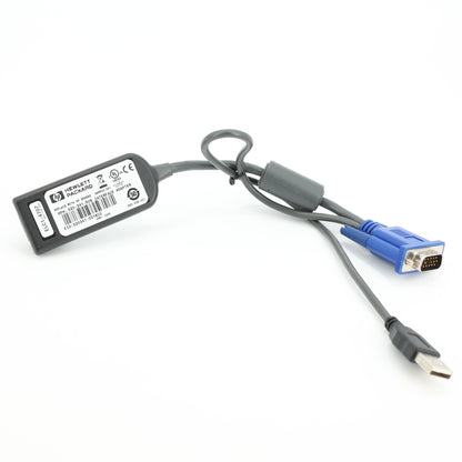 HP KVM USB VGA to RJ45 Ethernet Interface Adapter Cable 396633-001 / 520-341-509