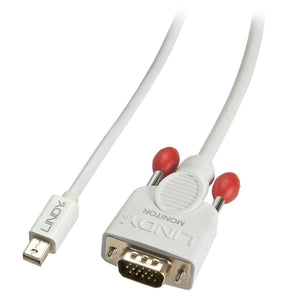 Lindy 5m Mini DisplayPort to VGA Adapter Cable mDP Male - VGA Male White 41969
