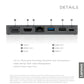 Lenovo Powered USB-C Travel Hub 6-in-1 Laptop Dock 4X90S92381 VGA HDMI Ethernet