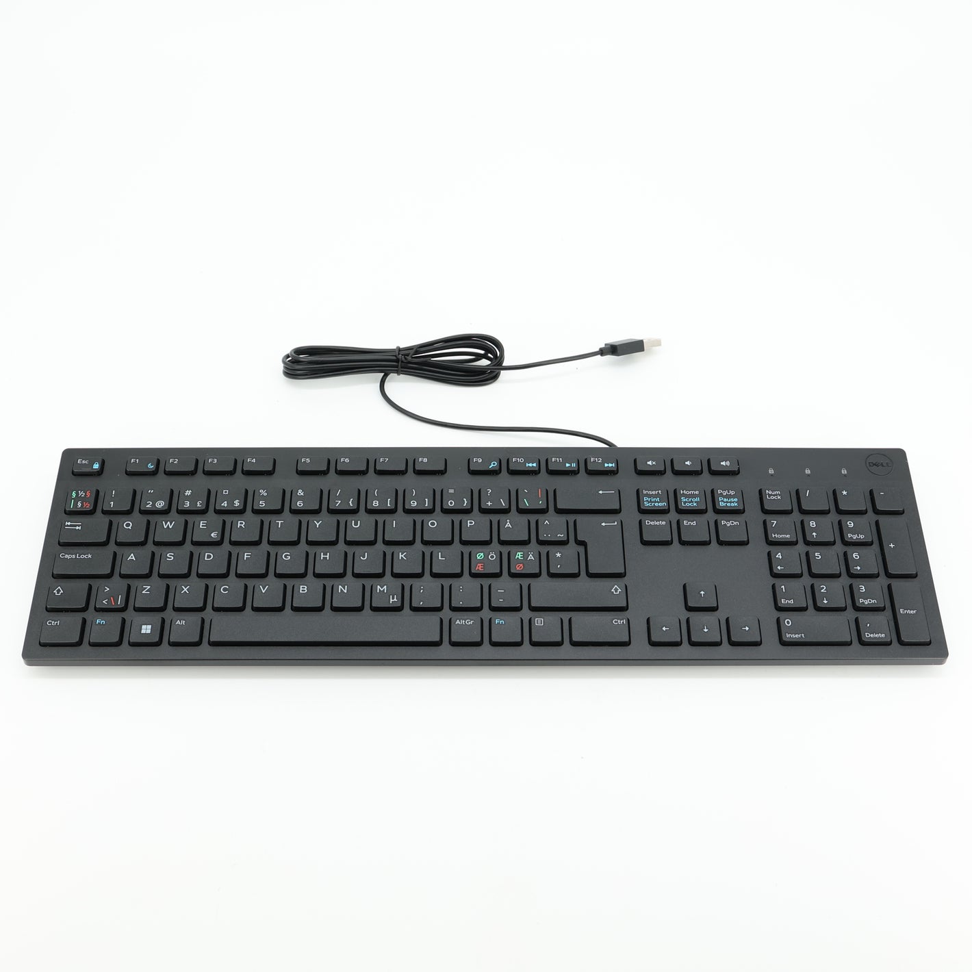 Dell KB216-BK-NORD Quiet Slim USB PC Keyboard *PAN-NORDIC LAYOUT* Black 580-ADIR