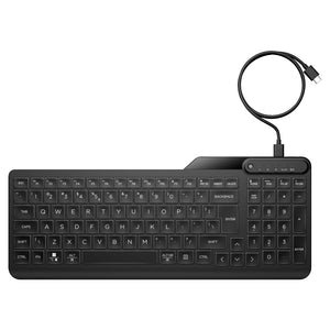 HP 405 Backlit Wired USB Keyboard, UK Layout, Compact, USB-C (Same as HP 400) 7N7C1AA
