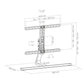 Hagor 8701 HA Tabelstand L Table Top VESA TV Stand 55"-75" Height Adjustable Silver