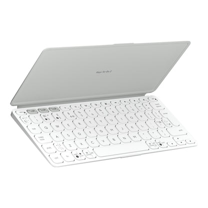 Logitech Keys-To-Go 2 Portable Bluetooth LE Multi-Device Keyboard, Pale Grey, UK Layout