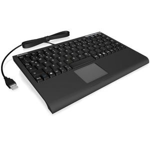 KeySonic ACK-540U+ Compact USB Keyboard with Built-In Touchpad (GERMAN Layout)