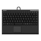 KeySonic ACK-540U+ Compact USB Keyboard with Built-In Touchpad (GERMAN Layout)
