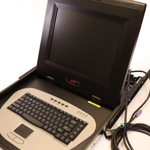 APC AP5015 15" Rack Console 1U 19" Rackmount Screen Keyboard Mouse KVM PS/2 VGA