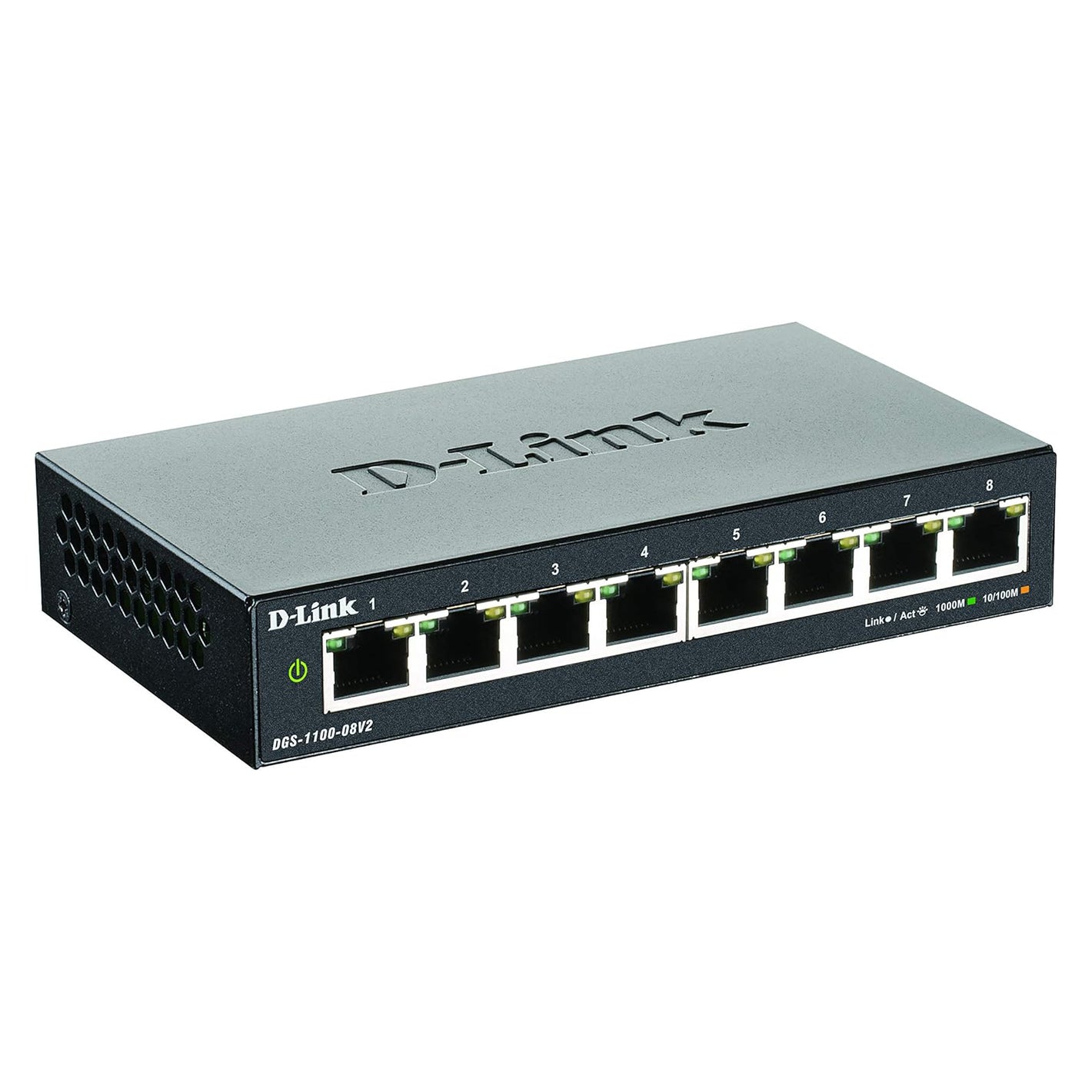 D-Link DGS-1100-08V2 8-Port Gigabit Smart L2 Managed Desktop Network Switch