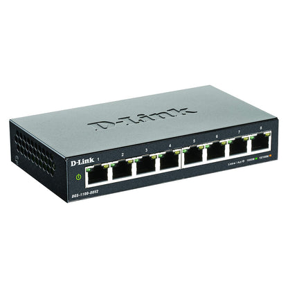 D-Link DGS-1100-08V2 8-Port Gigabit Smart L2 Managed Desktop Network Switch
