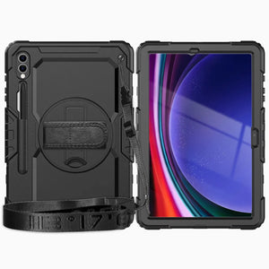 Rugged Heavy Duty Case for 12.4" Samsung Galaxy Tab S9 Plus (S9+) & S10 Plus (S10+) with Stand & Strap