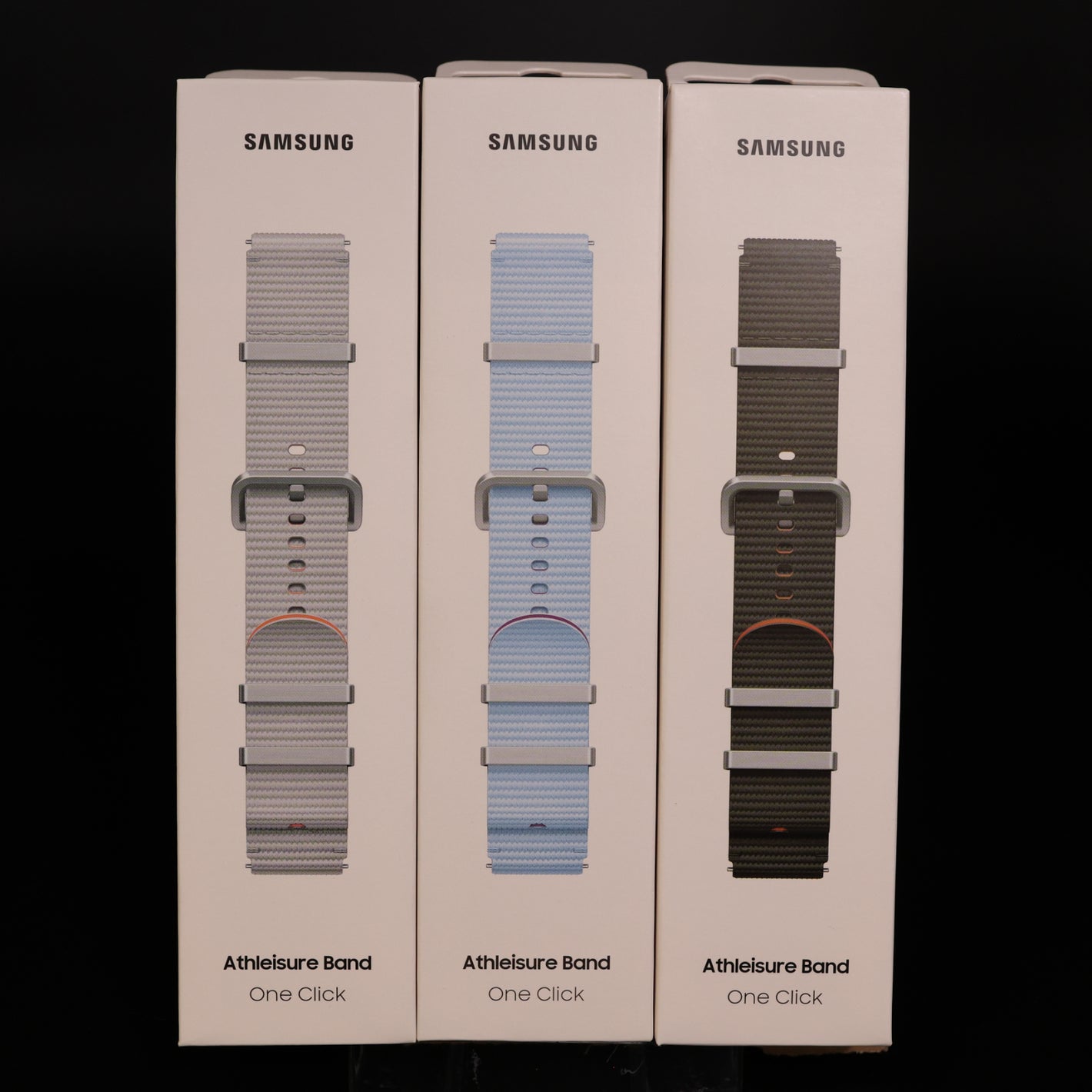 Samsung Galaxy Watch Athleisure Band 20mm, M/L, Silver / Sky Blue / Green, for Watch7/6/5/4