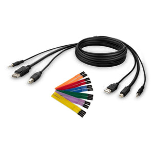 Belkin F1DN1CCBL-MP-6 Mini DisplayPort to DP USB KVM Cable w/ Audio 6ft/1.8m