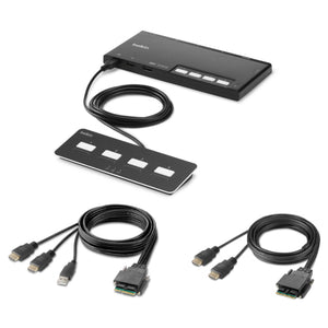 Belkin Modular 4-Port Dual Head HDMI Secure KVM Switch w/ Remote PP 4.0 F1DN204MOD-HH-4