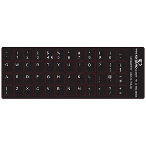 The Keyboard Co. UK Keycap Overlay Vinyl Sticker Set 3M Self Adhesive Black