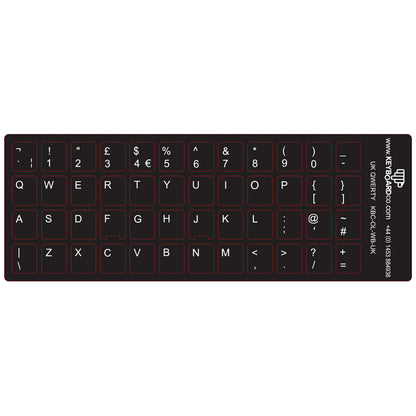 The Keyboard Co. UK Keycap Overlay Vinyl Sticker Set 3M Self Adhesive Black