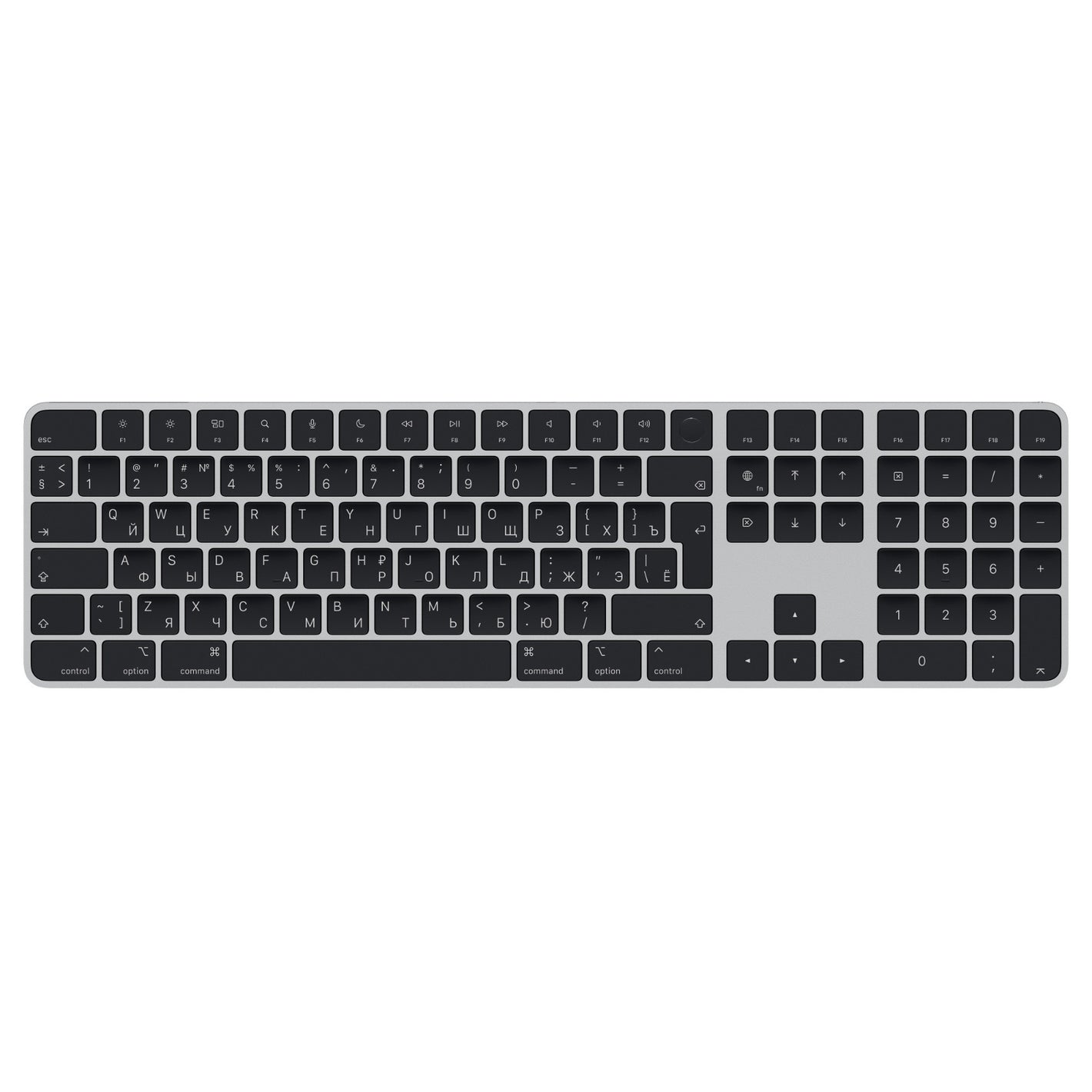 Apple Magic Keyboard with Touch ID & Numeric Keypad, Black **Russian** MMMR3RS/A