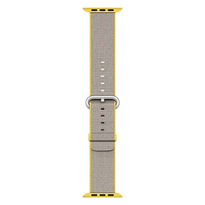 Apple Watch Strap 42mm 44mm 45mm Yellow Light Grey Woven Nylon MNKJ2ZM/A (Genuine Original)