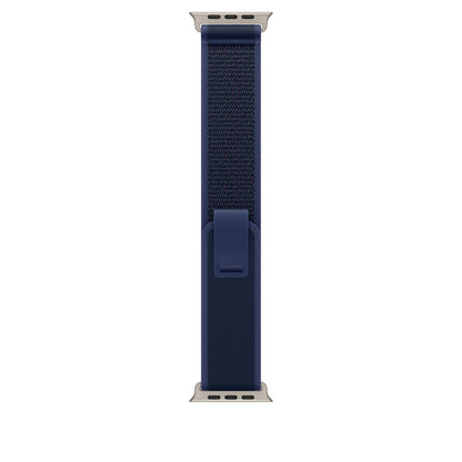 Apple Watch Band Blue Natural Titanium Trail Loop M/L 49mm Ultra MXTW3ZM/A