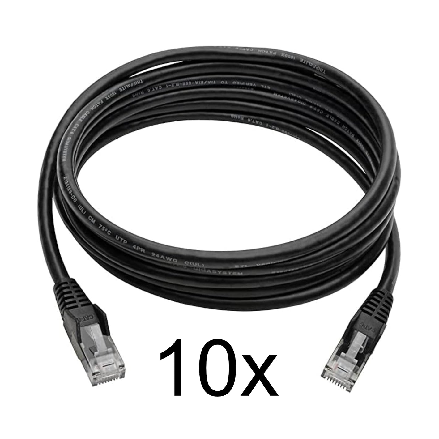 Lot of 10x Tripp-Lite 5ft / 1.5m CAT6 Snagless Gigabit Ethernet Patch Cable RJ45