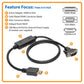 Tripp Lite Active HDMI to VGA Converter Cable 10ft/3m Powered Black P566-010-VGA