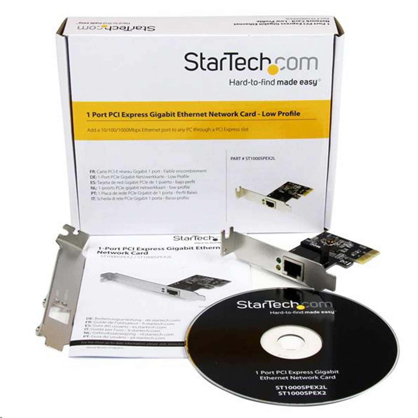 StarTech 1 Port PCIe Gigabit Ethernet Network Card Low Profile LP ST1000SPEX2L