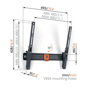 Vogel's QUICK TVM 1415 Tilting TV Wall Mount, 32-65 inch, VESA 400x400, TVM1415