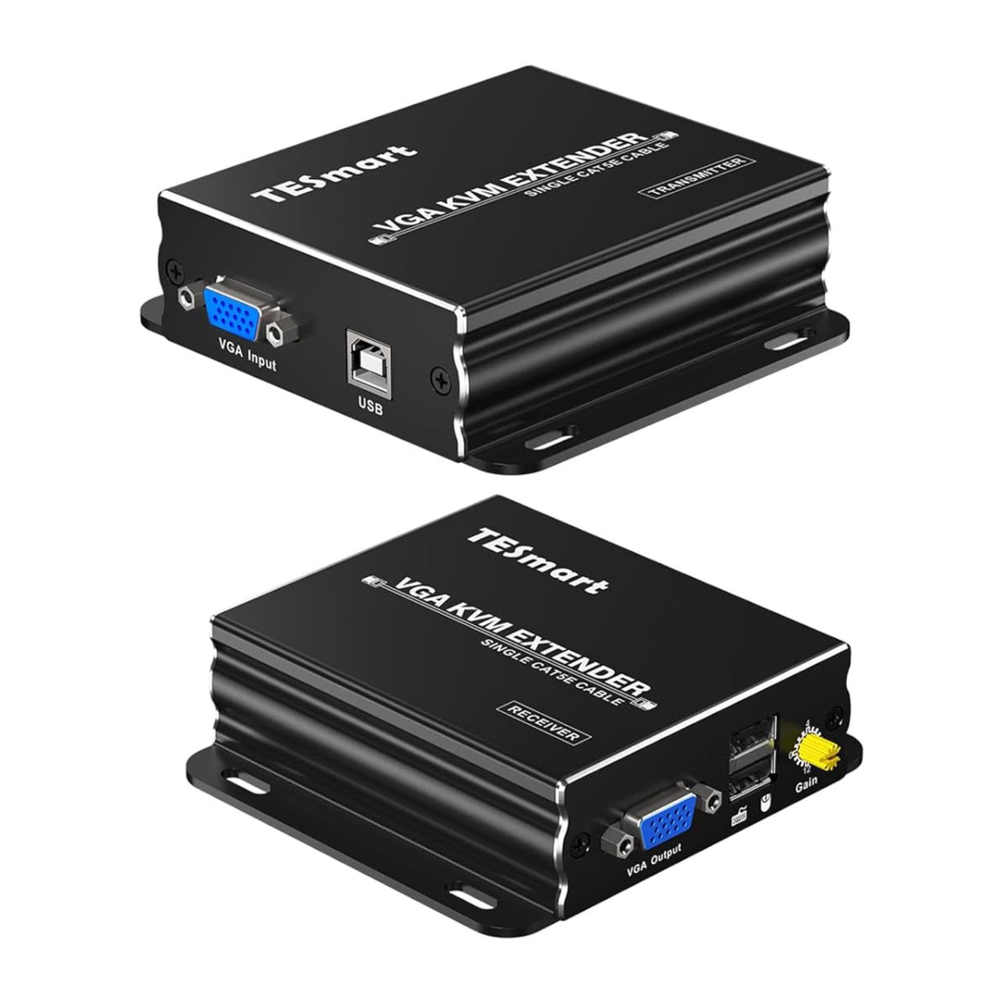 TESmart 300m VGA KVM Extender Long Range FHD VGA & USB over Ethernet VKE3011A10