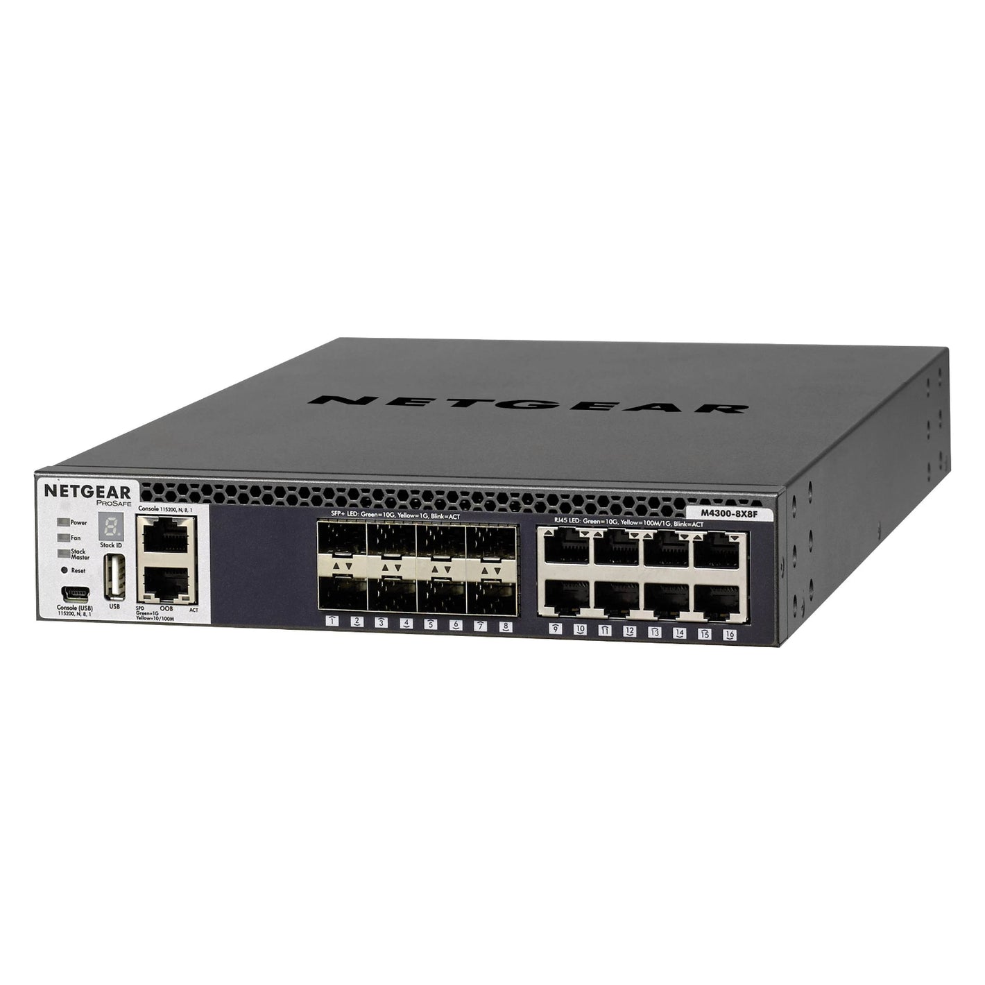 Netgear M4300-8X8F 16 Port 10G Half Width Managed Network Switch XSM4316S-100NES